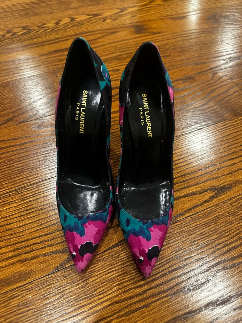Saint Laurent Zoe 105 Floral Print Pump - Picture 3 of 3